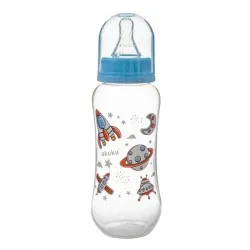 Biberon Clasic cu Tetină din Silicon A0105, 250 ml, Fără BPA, Akuku