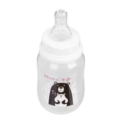 Biberon cu Tetina din Silicon +0luni, 125ml, Akuku
