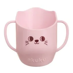 Cană Deschisă Inteligentă cu Mânere A0696, Roz, 150 ml, Akuku