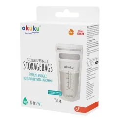 Pungi Sterile pentru Stocarea Laptelui, 30 bucati, Akuku