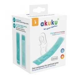 Set 2 Comprese cu Gel pentru Zona Perineală, Rece/Cald A0683, cu 20 Huse, Akuku