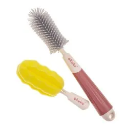 Set 3 Perii din Silicon pentru Curățare Biberoane și Tetine A0512, Akuku