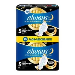 Absorbante Ultra Secure Night Extra, 10 buc, Always