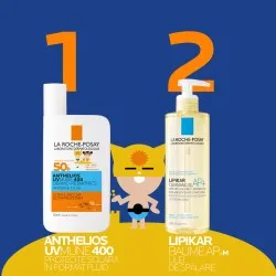 Anthelios UVMUNE 400 Dermo-Pediatrics Fluid Invizibil SPF50+ cu protecție solară foarte ridicată potrivit pentru pielea sensibilă sau cu tendință atopică a copiilor, 50ml, La Roche-Posay