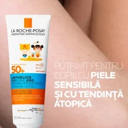 Anthelios UVMUNE 400 Dermo-Pediatrics Lotiune Hidratanta SPF50+ cu protecție solară potrivit pentru pielea sensibilă a copiilor, 250ml, La Roche-Posay