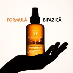 Apa cu protectie solara SPF 30, pentru bronz de durata, fata si corp, 200 ml, Capital Soleil, Vichy