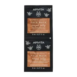 Masca de Fata cu Laptisor de Matca pt Fermitate Express Beauty, 2 buc, 8ml, Apivita