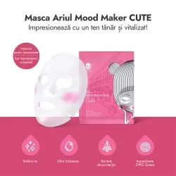 Masca servetel pentru hidratare si luminozitate Mood Maker Mask Cute, 20 g, Ariul