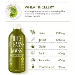 Masca servetel cu grau si telina Juice Mask Hydrating, 20 g, Ariul