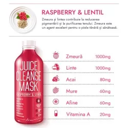 Masca servetel cu zmeura si linte Juice Mask Firming, 20 g, Ariul