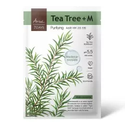 Masca cu arbore de ceai verde si madecassoside pentru purificarea tenului 7Days Plus, 23ml, Ariul