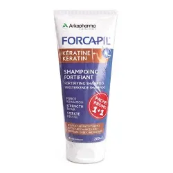 Pachet Sampon fortifiant pentru par deteriorat Keratine+, 200 ml + 200 ml, Forcapil