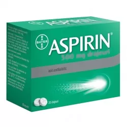 Aspirin, 500 mg, 20 drajeuri, Bayer