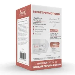 Pachet Crema pt Regenerare Celulara Hyaluron Activ B3, 50ml + Rezerva, 50ml (Pachet Promo), Avene