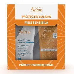 Pachet Intense Protect SPF50+, 150ml + Lotiune Reparatoare dupa Plaja, 200ml, Avene