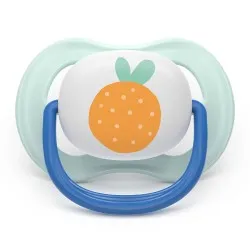 Suzeta Ultra Air Silicon Design Urs/Portocala 0-6luni 080/23, 2 buc, Avent Philips