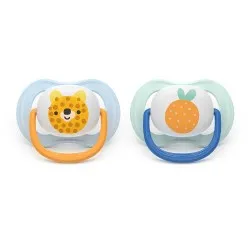 Suzeta Ultra Air Silicon Design Urs/Portocala 0-6luni 080/23, 2 buc, Avent Philips