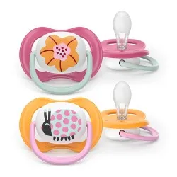 Suzeta Ultra Air Silicon Design Flower 6-18 luni 080/27, 2 buc, Avent Philips