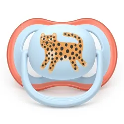 Suzeta Ultra Air Silicon Tigru/Frunza 0-6 luni 087/02, 2 buc, Avent Philips
