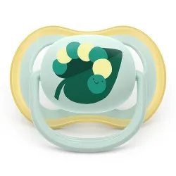 Suzeta Ultra Air Silicon Tigru/Frunza 0-6 luni 087/02, 2 buc, Avent Philips