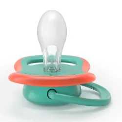 Suzeta Ultra Air Silicon Blue/Verde 6-18 luni 087/10, 2 buc, Avent Philips