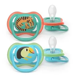 Suzeta Ultra Air Silicon Design Jungle 6-18 luni 087/11, 2 buc, Avent Philips