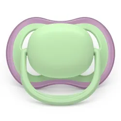 Suzeta Ultra Air Silicon Roz/Verde 6-18 luni 087/12, 2 buc, Avent Philips