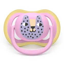 Suzeta Ultra Air Silicon Pisica/Frunza 6-18 luni 087/13, 2 buc, Avent Philips