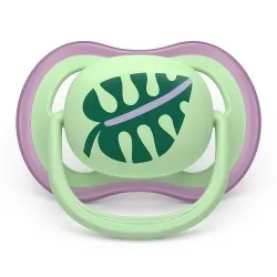 Suzeta Ultra Air Silicon Pisica/Frunza 6-18 luni 087/13, 2 buc, Avent Philips