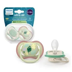 Suzeta Ortodontica Ultra Air Nature 6-18 luni 087/17, 2 buc, Avent Philips