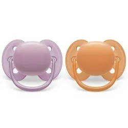 Suzeta Ortodontica Ultra Soft Roz/Portocaliu 6-18luni 091/33, 2 buc, Avent Philips
