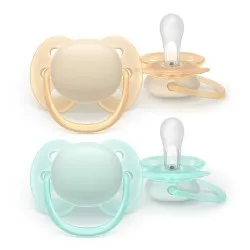 Suzeta Ortodontica Ultra Soft Sensitive 0-6luni 091/40, 2 buc, Avent Philips