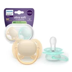 Suzeta Ortodontica Ultra Soft Sensitive 0-6luni 091/40, 2 buc, Avent Philips