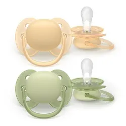 Suzeta Ortodontica Ultra Soft Galben/Verde 6-18 luni 091/45, 2 buc, Avent Philips