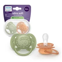 Suzeta Ortodontica Ultra Soft Animals +18luni 093/06, 2 buc, Avent Philips