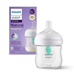 Biberon Natural Response cu Dispozitiv Anticolici +0 luni 670/01, 125ml, Avent Philips