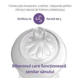 Set Biberon Natural Response cu Dispozitiv Anticolici +0 luni 2 670/02, 125ml, Avent Philips