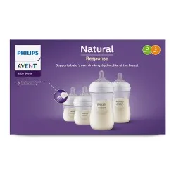 Set biberoane Natural Response, 0-6, SCD838/30, 4 buc, Philips Avent