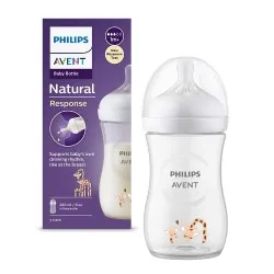 Biberon Natural Response Girafa +1 luna 903/66, 260ml, Avent Philips