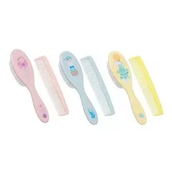 Set pieptene + perie par natural, 1 bucata, Baby Nova