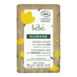 Baton Curatare Extract Galbenele Bio, 100g, Klorane Bebe