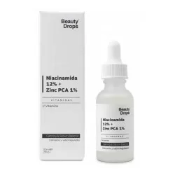 Serum cu Niacinamide 12% + Zinc PCA 1%, 30ml, Beauty Drops