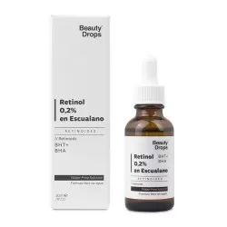Serum pentru ten cu Retinol 0.2% si Squalane, 30ml, Beauty Drops