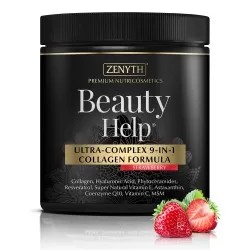Beauty Help Ultra-Complex 9-in-1 Collagen Formula cu aroma de capsuni, 300 g, Zenyth