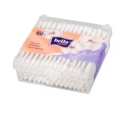 Betisoare de urechi cutie rotunda, 100 bucati, Bella