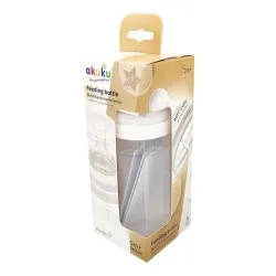 Biberon cu Gât Larg și Tetină Anticolici A0107, 240 ml, Akuku