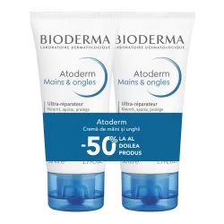 Pachet Crema de maini Atoderm 1+50% reducere la al doilea produs, 2x50ml, Bioderma