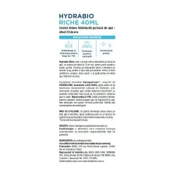 Crema intens hidratanta pe baza de apa – efect 72 de ore pentru piele deshidratata, uscata si foarte uscata Hydrabio Riche, 40ml, Bioderma