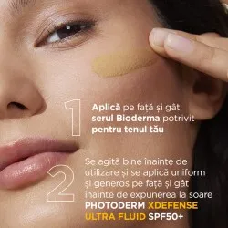Photoderm Xdefense Ultra Fluid Colorat Fototip 3 SPF50+, 40ml, Bioderma
