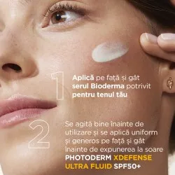 Fluid invizibil cu protectie solara SPF50+ Photoderm Xdefense, 40 ml, Bioderma